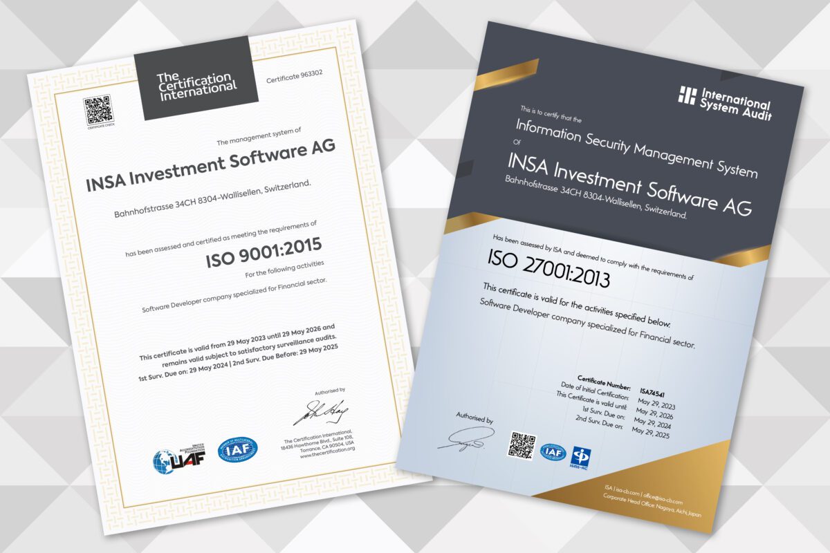ISO 9001:2015 and ISO 27001:2013